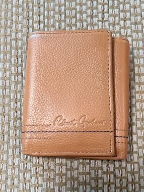 Robert Graham Tan Leather Tri Fold Wallet